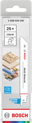 Pilové kotouče Bosch S922HF Multi Material, balení 25 ks.
